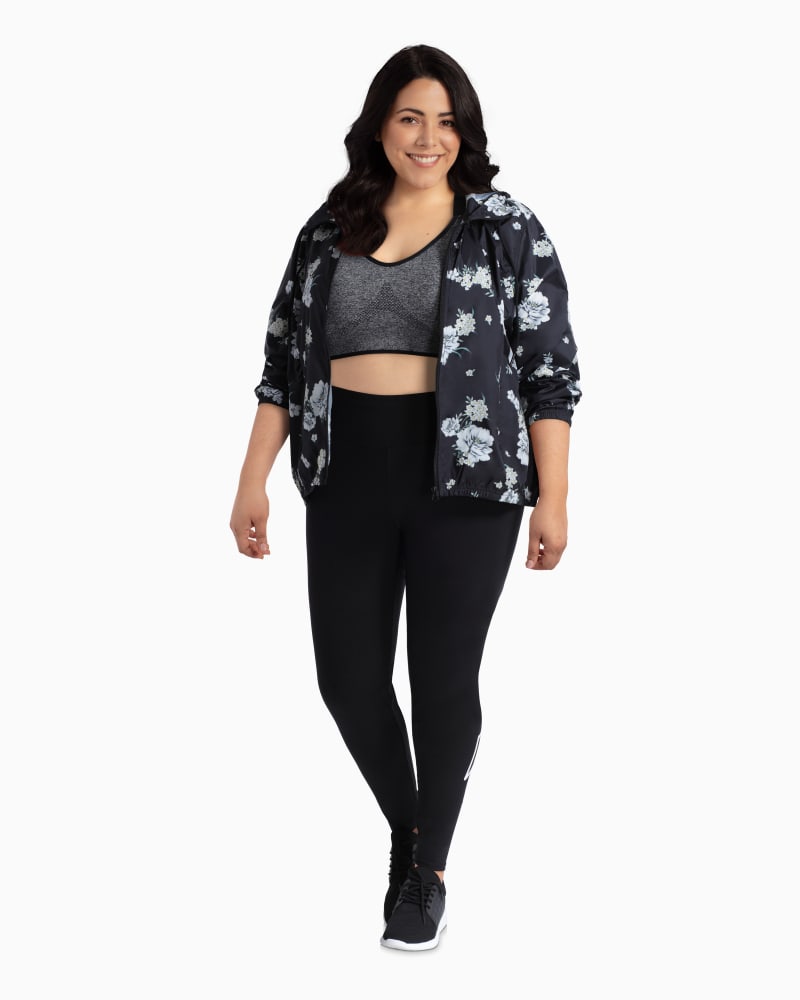 Plus size model with rectangle body shape wearing Halsey High Rise Legging by Betsey Johnson | Dia&Co | dia_product_style_image_id:110766